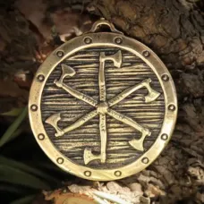 Громовик на щите, бронза, 37*34мм (СП 041) BV07-41