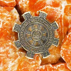 Кулон Шлем ужаса, бронза, 33мм (П 018) BV08-18