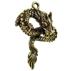 Амулет Дракон 45х30мм, бронза KB01-41