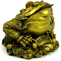 Жаба богатства фигурка 12х13,5х10,5см полистоун M096-7