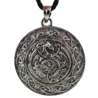 Амулет Дракон 34х38мм, металл A121-66