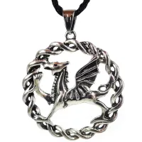 Амулет Дракон 35х39мм, металл A121-67