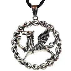 Амулет Дракон 35х39мм, металл A121-67