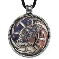 Амулет Коловрат с Волком 34х41мм, металл A121-80