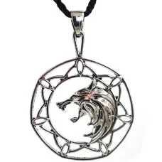 Амулет Волк 32х39мм, металл A121-83