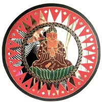 Зеркало - панно Будда 40 см дерево IN0293