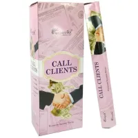 Благовония шестигранники масала Aromatika Call Clients ПРИВЛЕЧЕНИЕ КЛИЕНТОВ блок 6 штук