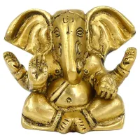 Ганеша статуэтка бронза 75*90*47мм IB03-10