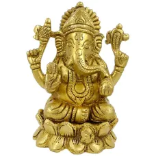 Ганеша статуэтка бронза 105*78*58мм IB03-11