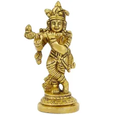 Кришна статуэтка бронза 105*45*33мм IB09-01