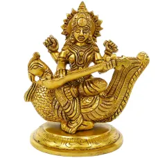Сарасвати статуэтка бронза 110*105*72мм IB16-03