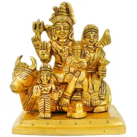 Шива, Парвати, Сканда, Ганеша статуэтка бронза 105*92*55мм IB17-06