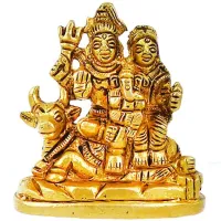 Шива, Парвати, Ганеша статуэтка бронза 53*50*25мм IB17-09