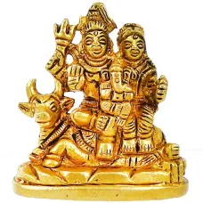 Шива, Парвати, Ганеша статуэтка бронза 53*50*25мм IB17-09