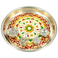 Поднос для пуджи 24,5см, металл L800-30