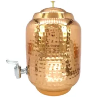 Бочонок для настаивания медной воды с краником d-18см h-27см v-5000мл, медь DSH306