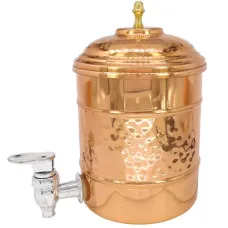 Бочонок для настаивания медной воды с краником d-12,5см h-20см v-1500мл, медь DSH335