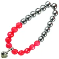 Браслет на Любовь, металл, камень,8мм BA200087