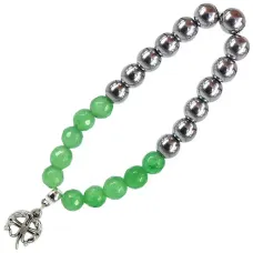 Браслет Святого Патрика, металл, камень,8мм BA220090-0190