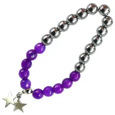 Браслет на Известность, металл, камень,8мм BA230337