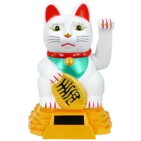 Манеки Неко фигурка на солн.батарее 15см, пластик KL24