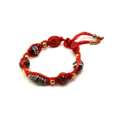 Браслет, стекло, ткань FB0720-949