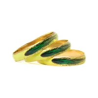 Набор браслетов с пером, металл, эмаль FB0730-144