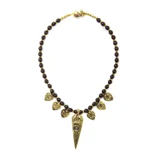 Колье в этно стиле, металл, дерево FK0720-022