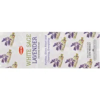 Благовония шестигранники HEM White Sage Lavender БЕЛЫЙ ШАЛФЕЙ-ЛАВАНДА блок 6 шт.