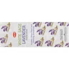 Благовония шестихгранники HEM White Sage Lavender БЕЛЫЙ ШАЛФЕЙ-ЛАВАНДА блок 6 шт.