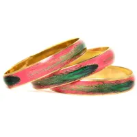 Набор браслетов с пером, металл, эмаль FB0730-138