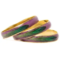 Набор браслетов с пером, металл, эмаль FB0730-141