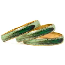 Набор браслетов с пером, металл, эмаль FB0730-146