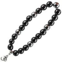 Браслет с подвеской на Просветление (Ом) камень,8мм BA360140