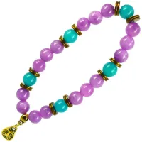 Браслет с подвеской (Кошка) камень,8мм BA500671