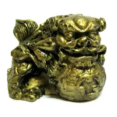 Собака Фу с жемчужиной фигурка 5х3,5см пластик E067