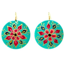 Серьги металл, эмаль FJ0730-049