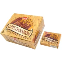 Благовония конусные HEM Clove Cinnamon Гвоздика - Корица блок 12 штук