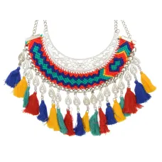 Колье металл, ткань FK0760-381