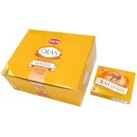 Благовония конусные HEM Ojas Sandal Оджас Сандал блок 12 штук