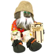 Домовой Макар с кадкой 17см ДКРН210