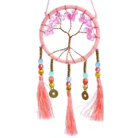 Ловец снов розовый 14см, d.6см IN0305-36