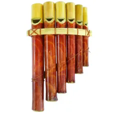 Флейта Пана Гудень 6 трубок бамбук 14,5х8см IN0189-04