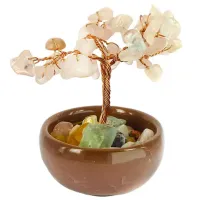 Дерево Розовый кварц, 12 см V030-A