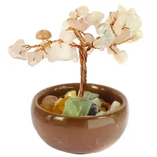 Дерево Розовый кварц, 12 см V030-A