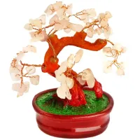 Дерево Розовый кварц, 15 см V031-A