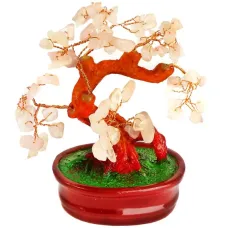 Дерево Розовый кварц, 15 см V031-A