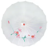 Зонтик китайский белый 53см, d.84см дерево, бамбук, ткань N010-05