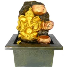 Фонтан Ганеша 20см полистоун N604-29