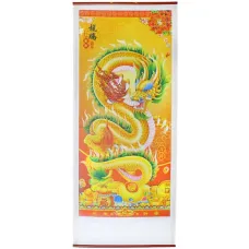 Панно-свиток Дракон с жемчужиной 78х32см бумага W-212